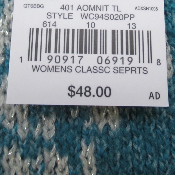 Last Chance ❌ Croft & barrow floral like print w metallic accent sweater 1X - Picture 10 of 13